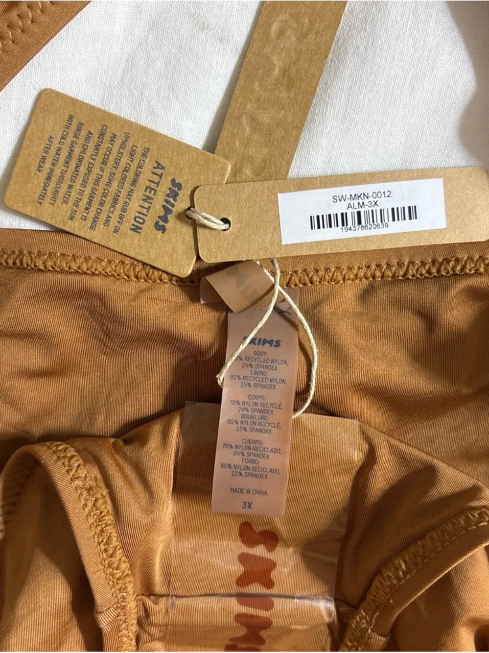RARE SKIMS Ochre Monokini Size 3X NWT